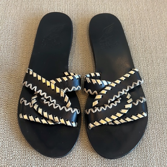 Ancient Greek Sandals Whipstitch Desmos Slide Sandal - Picture 4 of 13